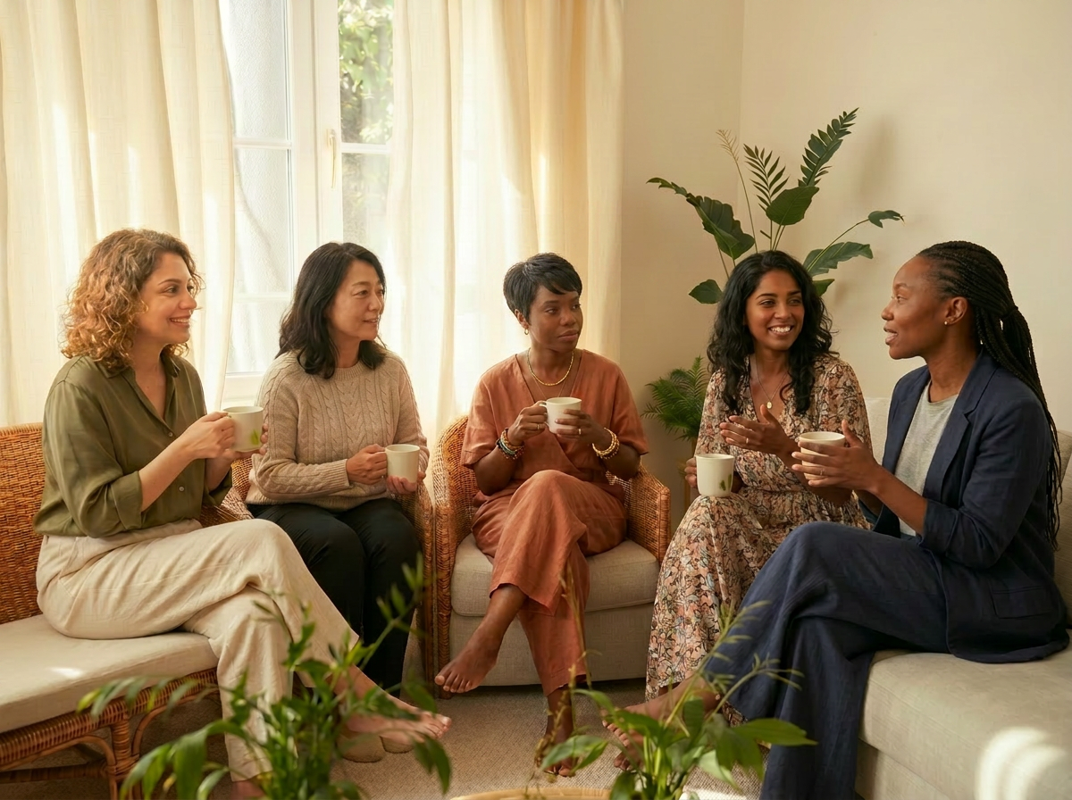 A gathering of women in conversation